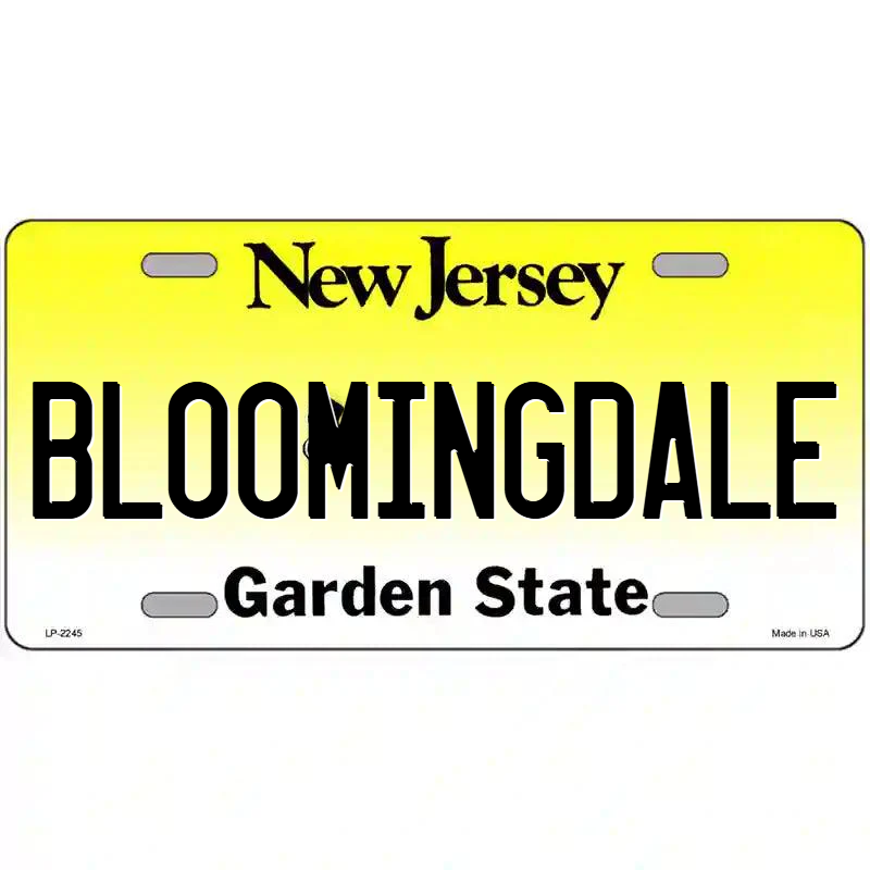 Bloomingdale New Jersey Metal Sign