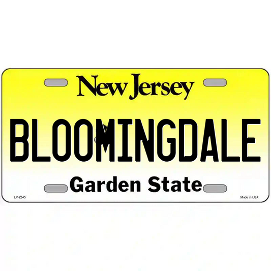 Bloomingdale New Jersey Metal Sign
