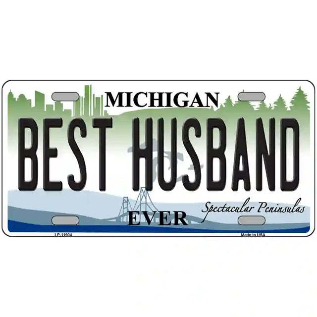 Best Husband Ever Michigan Metal Sign