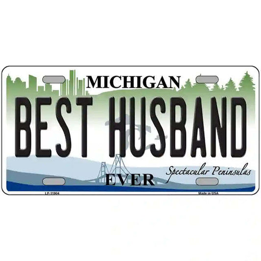 Best Husband Ever Michigan Metal Sign