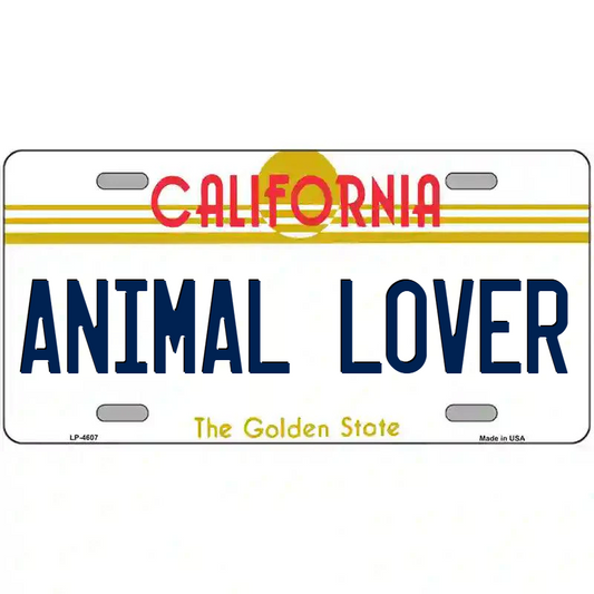 Animal Lover California Metal Sign