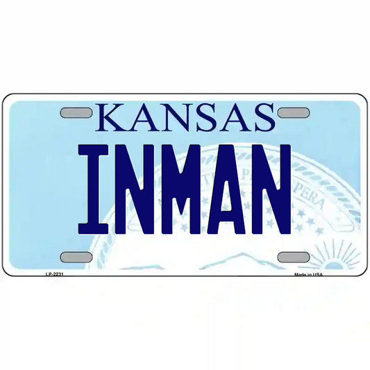 Inman Kansas Metal Sign
