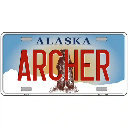 Archer Alaska Metal Sign