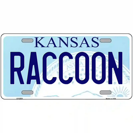 Raccoon Kansas Metal Sign