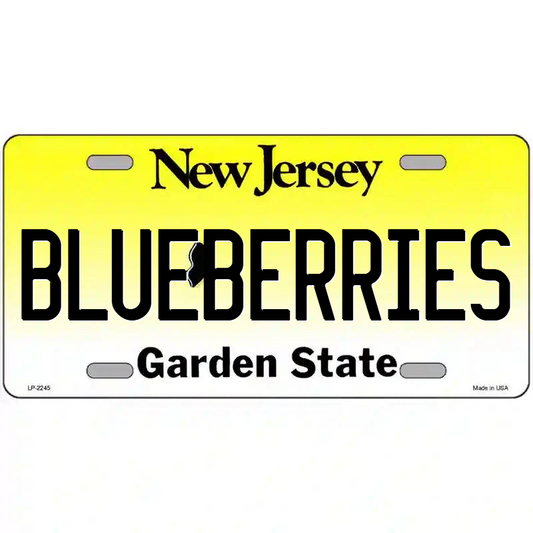 Blueberries New Jersey Metal Sign