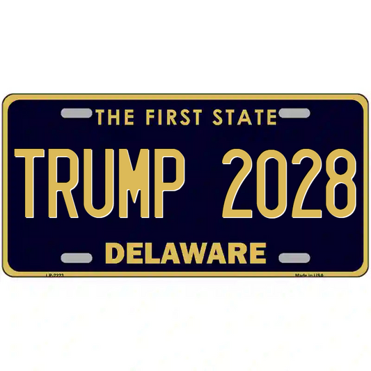 Trump 2028 Delaware Metal Sign