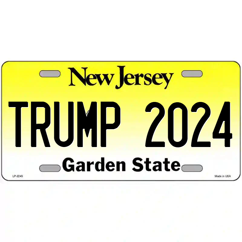 Trump 2024 New Jersey Metal Sign