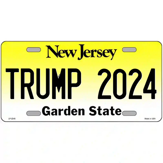 Trump 2024 New Jersey Metal Sign