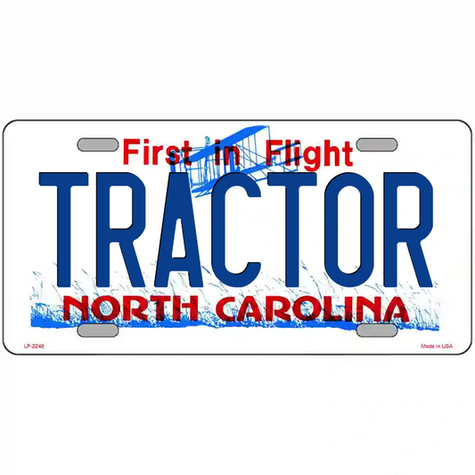 Tractor North Carolina Metal Sign