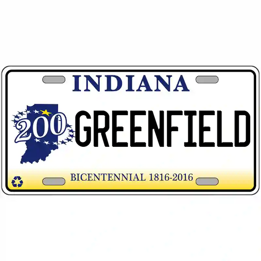 Greenfield Indiana Bicentennial Metal Sign