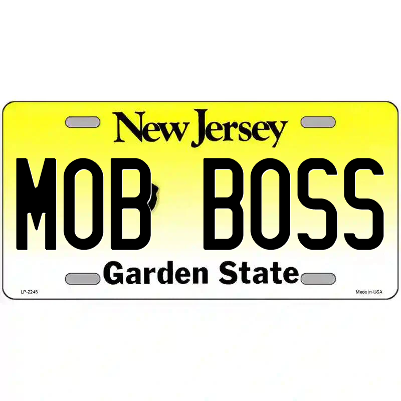 Mob Boss New Jersey Metal Sign