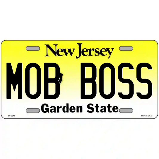 Mob Boss New Jersey Metal Sign