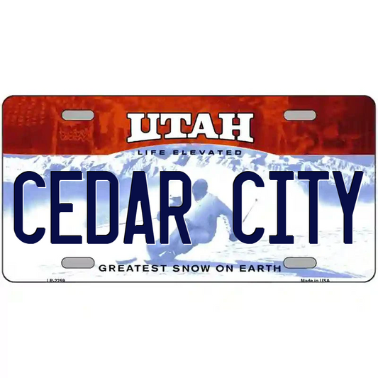 Cedar City Utah Metal Sign