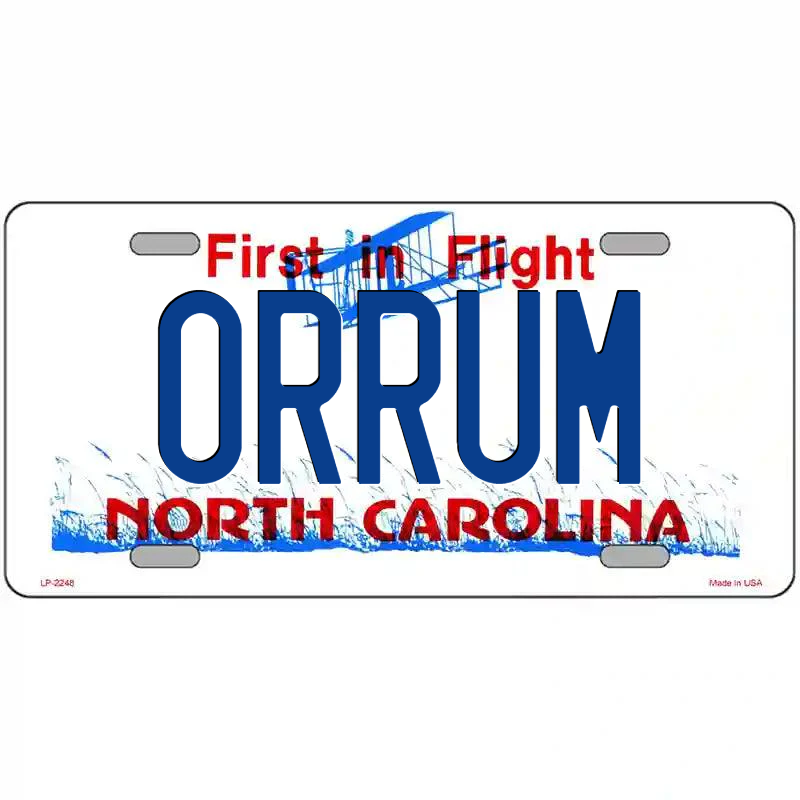 Orrum North Carolina Metal Sign
