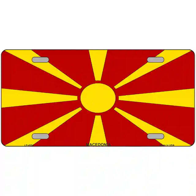 Macedonia Flag Metal Sign