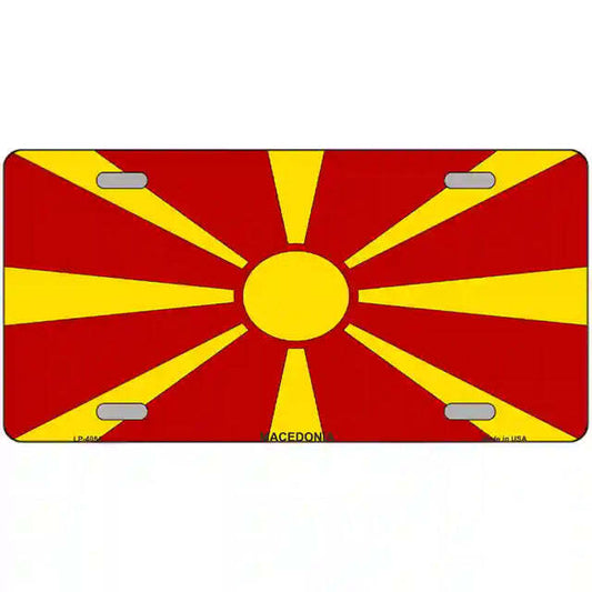 Macedonia Flag Metal Sign