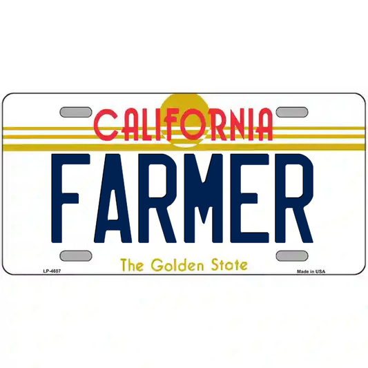 Farmer California Metal Sign