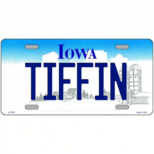 Tiffin Iowa Metal Sign