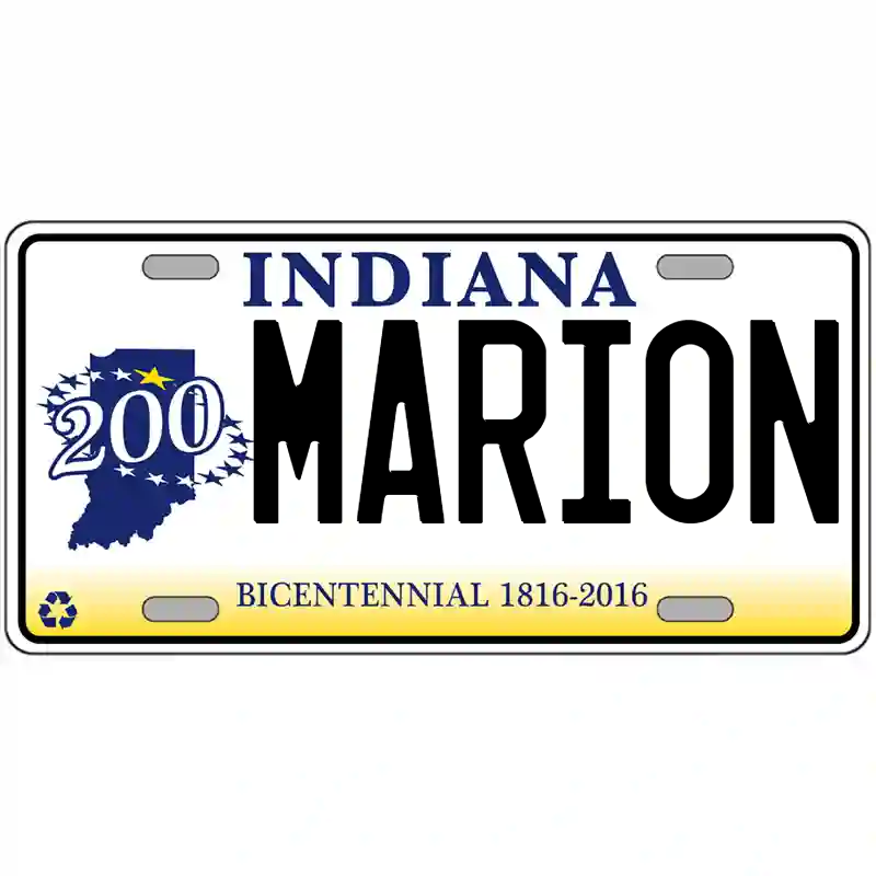 Marion Indiana Bicentennial Metal Sign