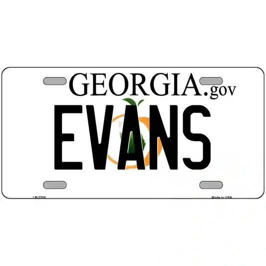 Evans Georgia Metal Sign