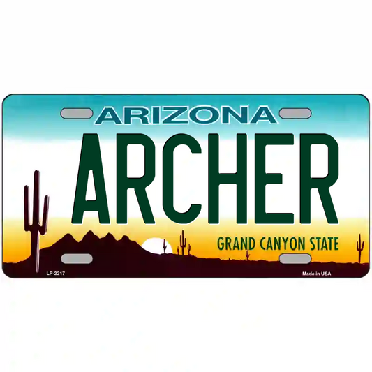 Archer Arizona Metal Sign