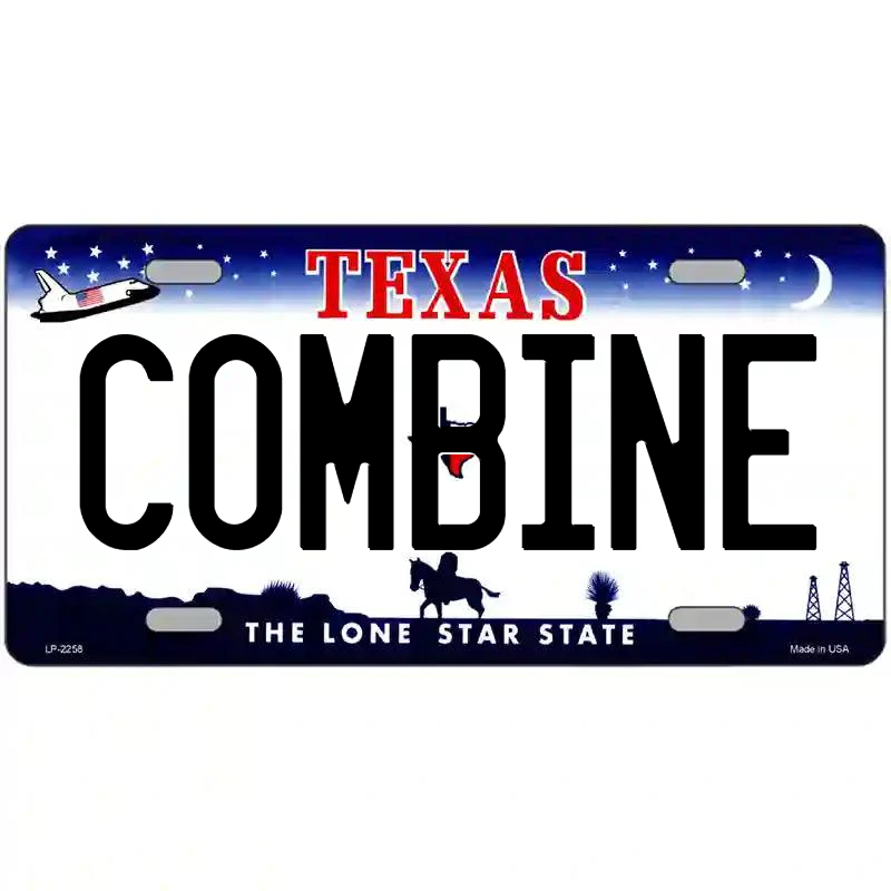 Combine Texas Metal Sign