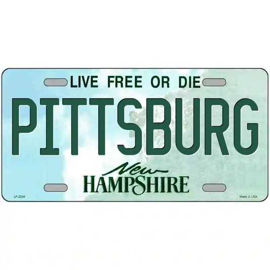 Pittsburg New Hampshire Metal Sign
