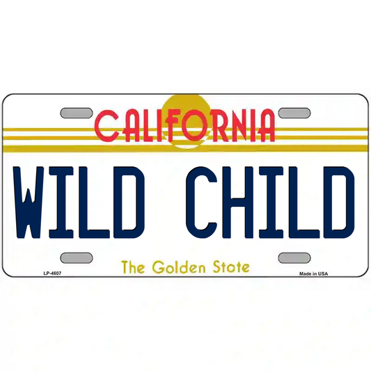 Wild Child California Metal Sign