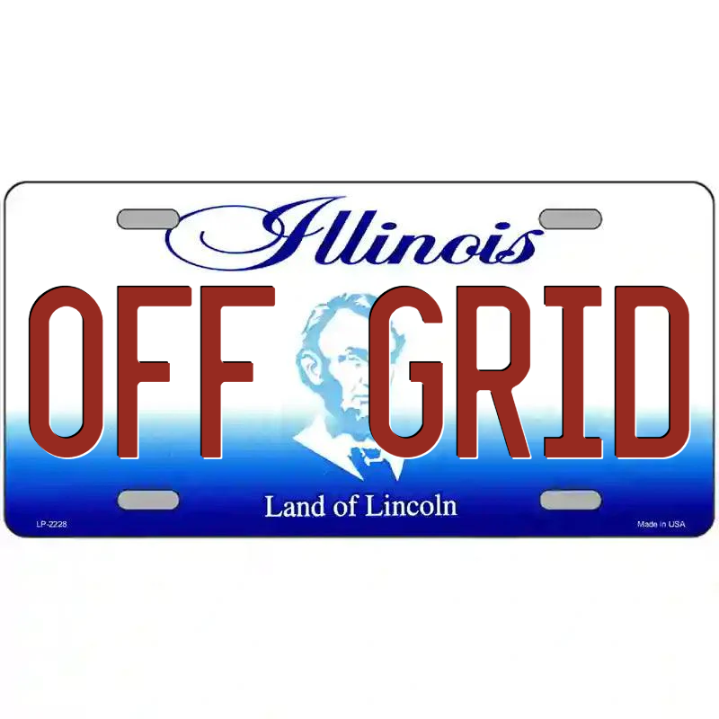 Off Grid Illinois Metal Sign