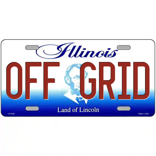 Off Grid Illinois Metal Sign