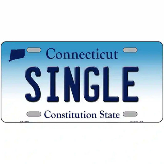 Single Connecticut Metal Sign