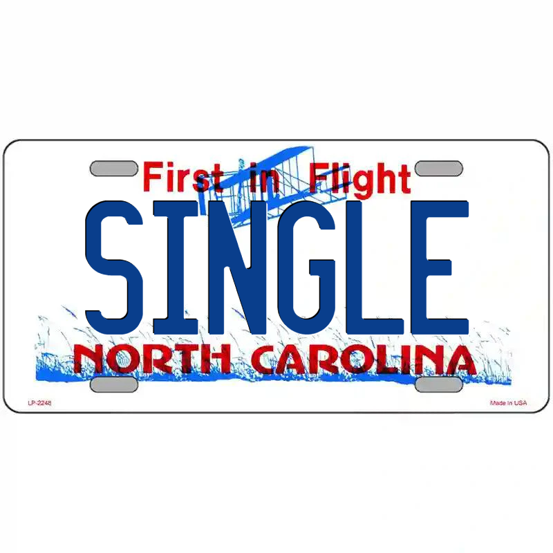 Single North Carolina Metal Sign