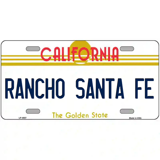 Rancho Santa Fe California Metal Sign