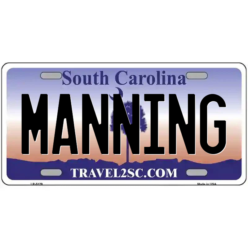 Manning South Carolina Metal Sign