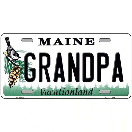 Grandpa Maine Metal Sign