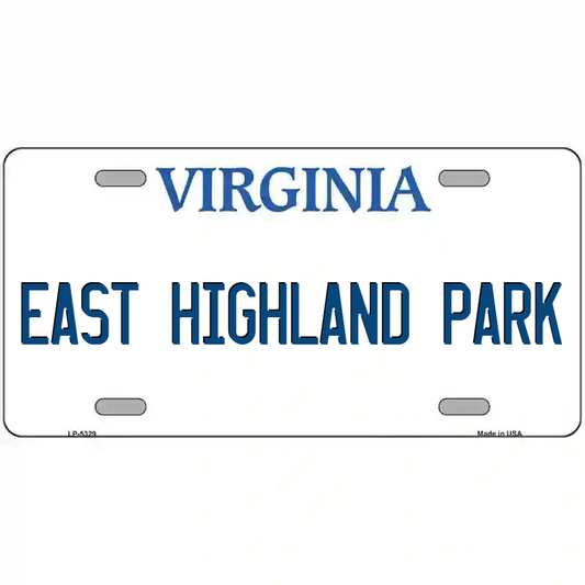 East Highland Park Virginia Metal Sign