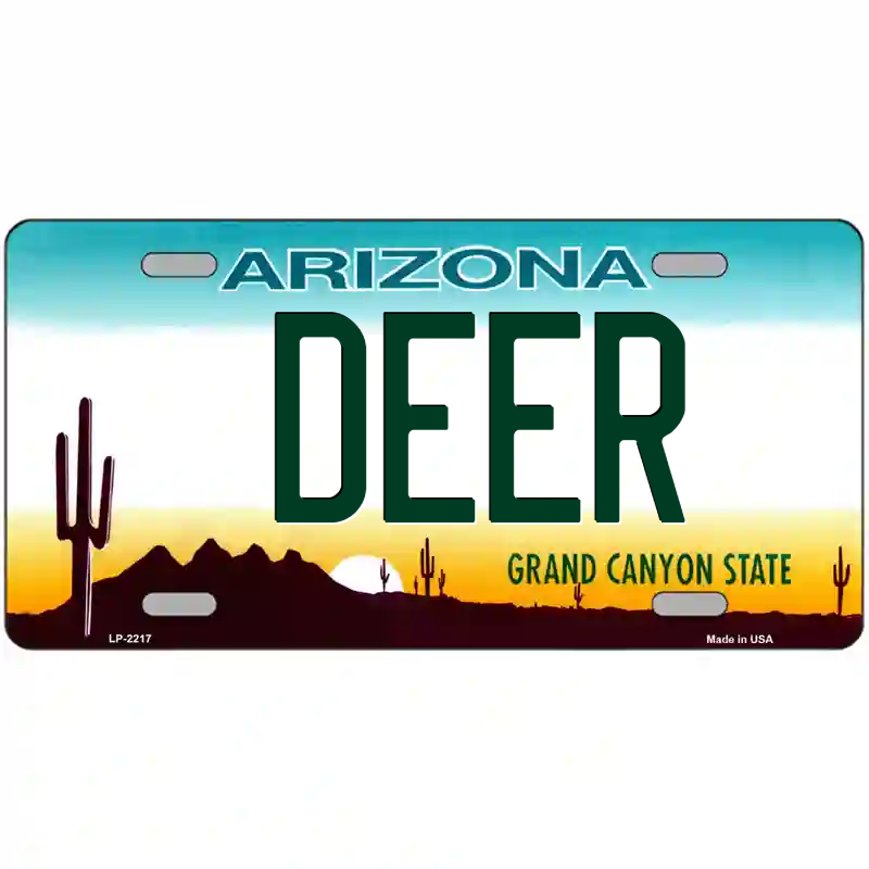 Deer Arizona Metal Sign