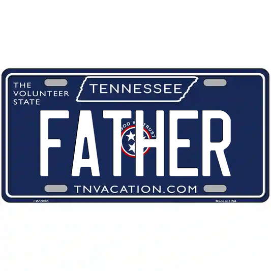 Father Tennessee Blue Metal Sign
