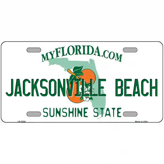 Jacksonville Beach Florida Metal Sign