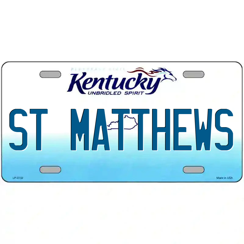 St Matthews Kentucky Metal Sign