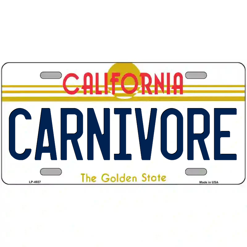 Carnivore California Metal Sign