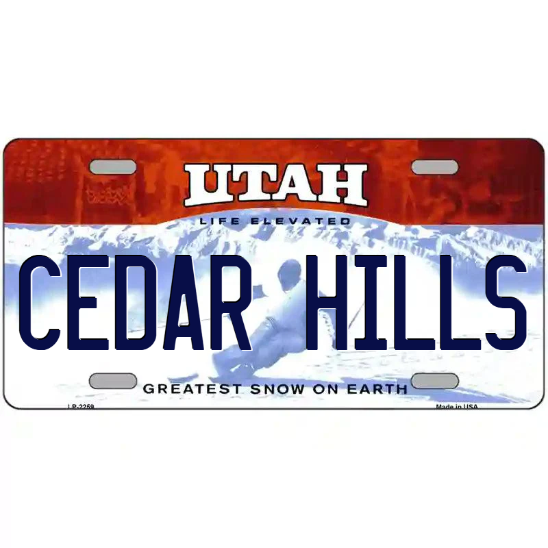 Cedar Hills Utah Metal Sign
