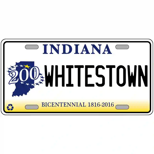 Whitestown Indiana Bicentennial Metal Sign