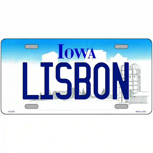 Lisbon Iowa Metal Sign