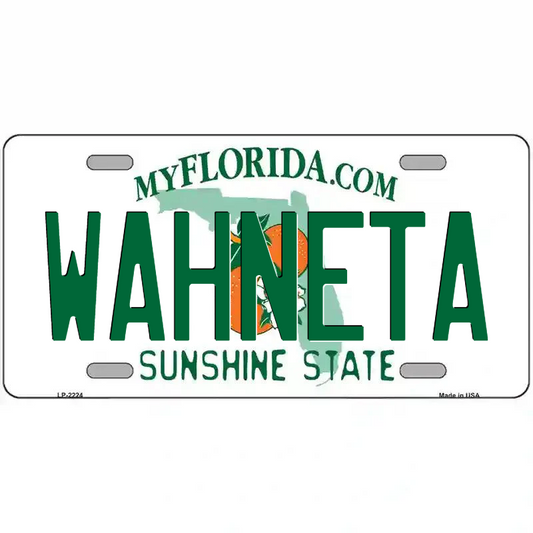 Wahneta Florida Metal Sign