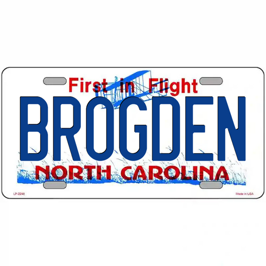Brogden North Carolina Metal Sign