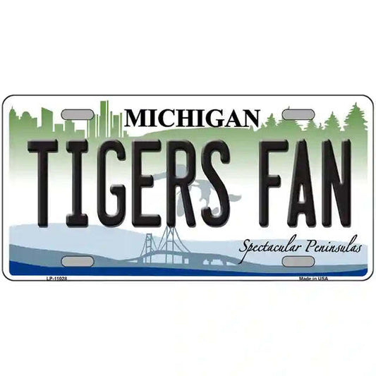 Tigers Fan Michigan Metal Sign