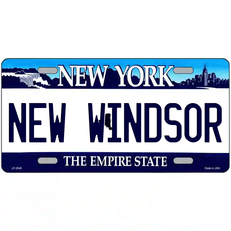 New Windsor New York Blue Metal Sign