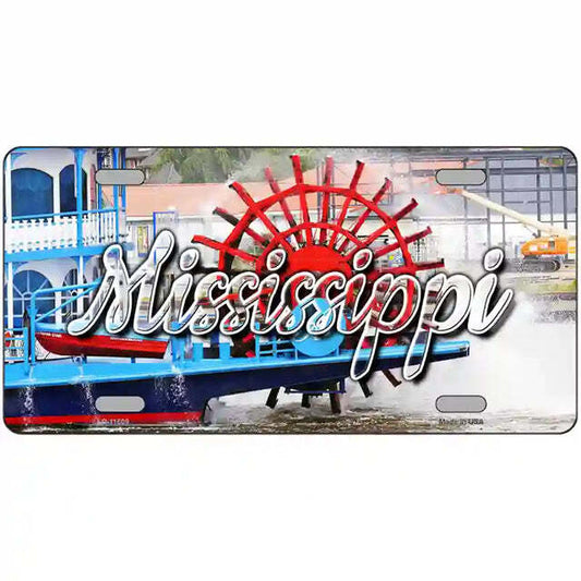 Mississippi Riverboat Metal Sign