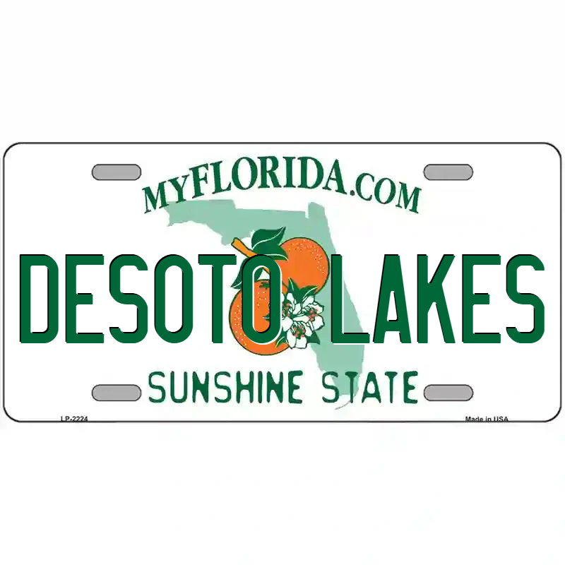 Desoto Lakes Florida Metal Sign